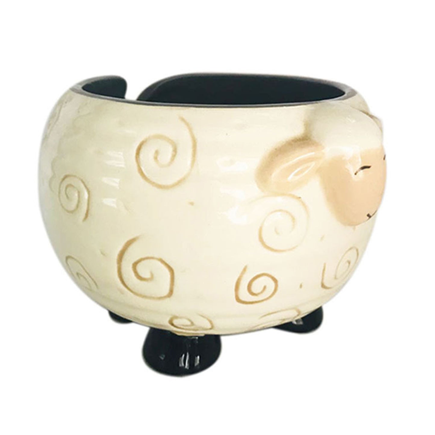 Ceramic Sheep-shaped Wool Storage Bowl, Yarn Bowl