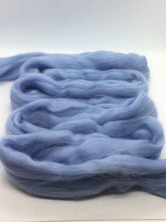 Luxurious Baby Blue Wool Roving