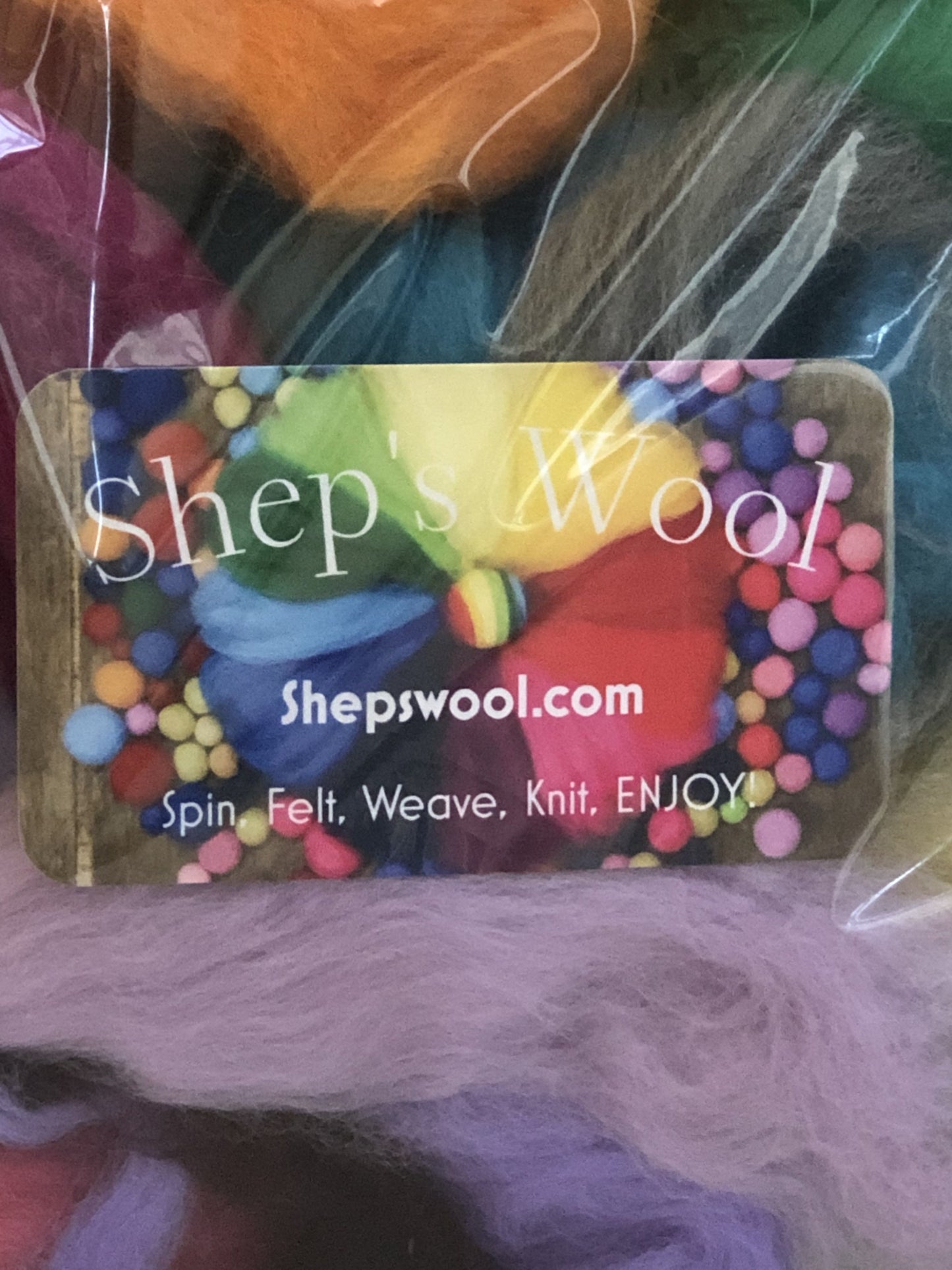 12 oz Spinning Felting Fiber Wool Roving Multi Color Bag