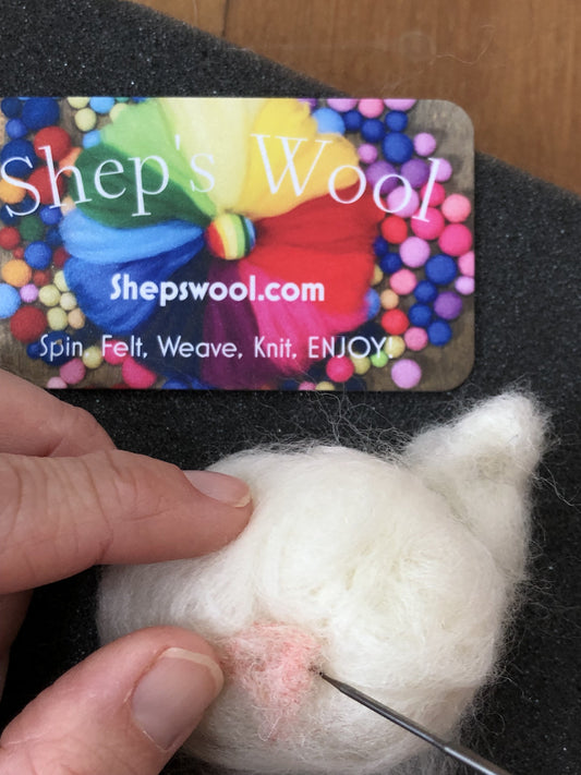 Natural White Wool Roving