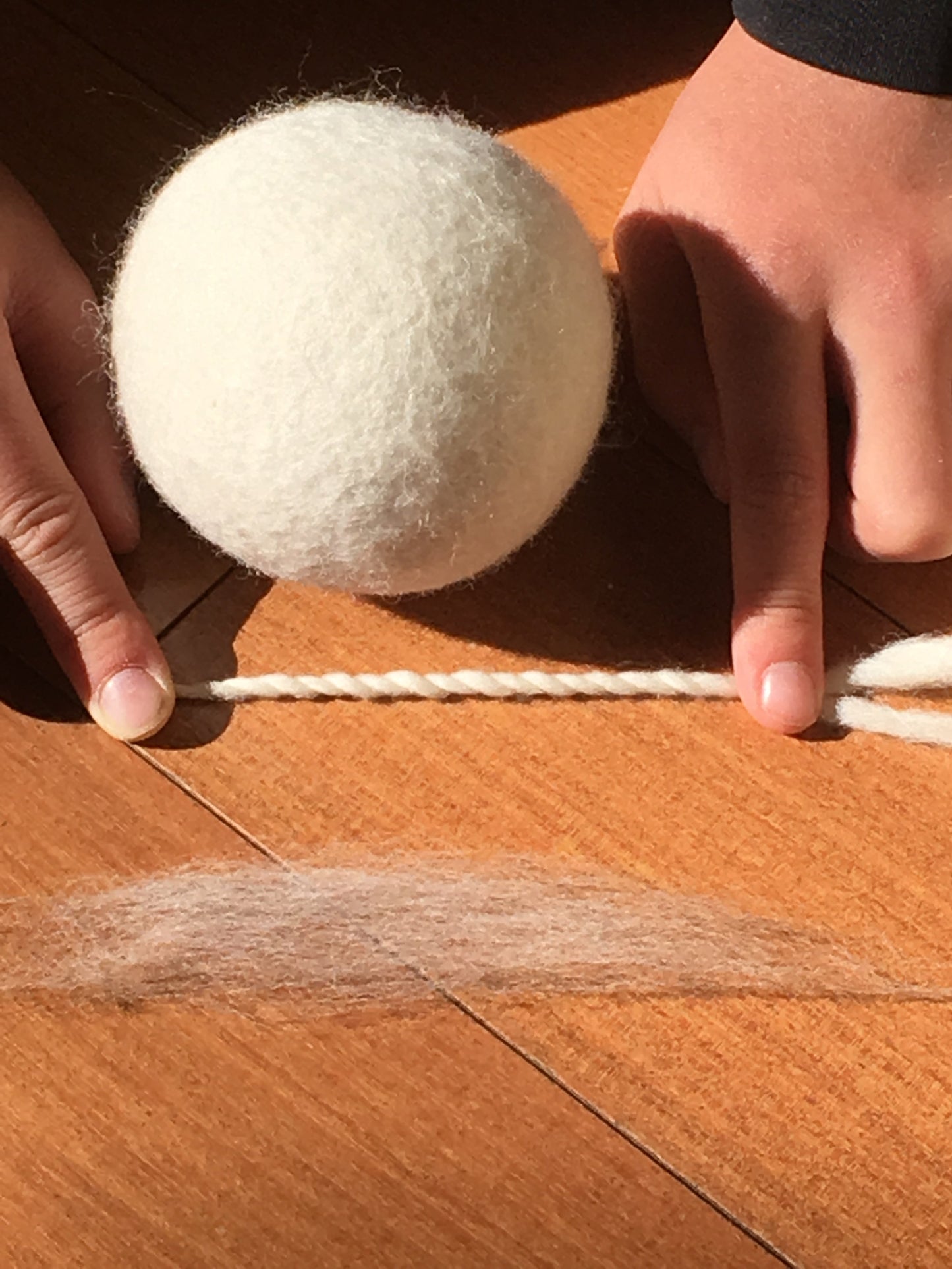Natural White Wool Roving