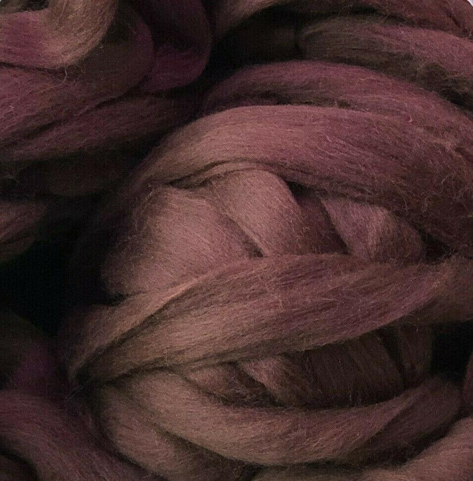 Luxurious Dark Brown Wool Roving