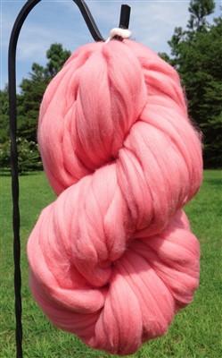 Pink Wool Roving Bundle