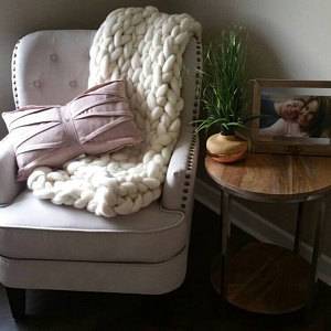SALE TODAY ONLY!  Chunky Knit Blanket, Chunky Knit Merino Wool Blanket Small Medium Large and Bsby Photo Prop Size Throw, Singles Day