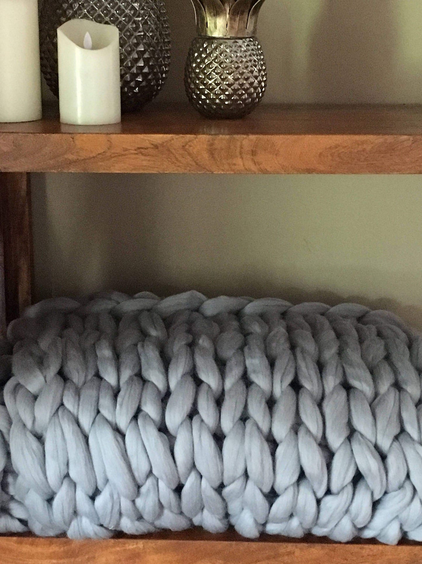 QUEEN Super Chunky Knit Blanket Merino Wool 60"x 80" QUEEN Blanket Giant Knit, Extra Chunky Wool Blanket, Bulky Knit Blanket, Arm Knit Cozy