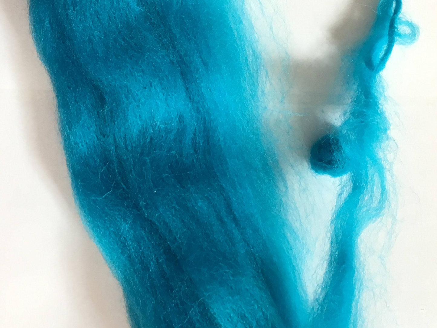 Teal Blue Wool Roving Merino- Spin into Yarn, Needle Felt wet felt, weave, knit, all Crafts, cover soap,tapestry weaving,wool top