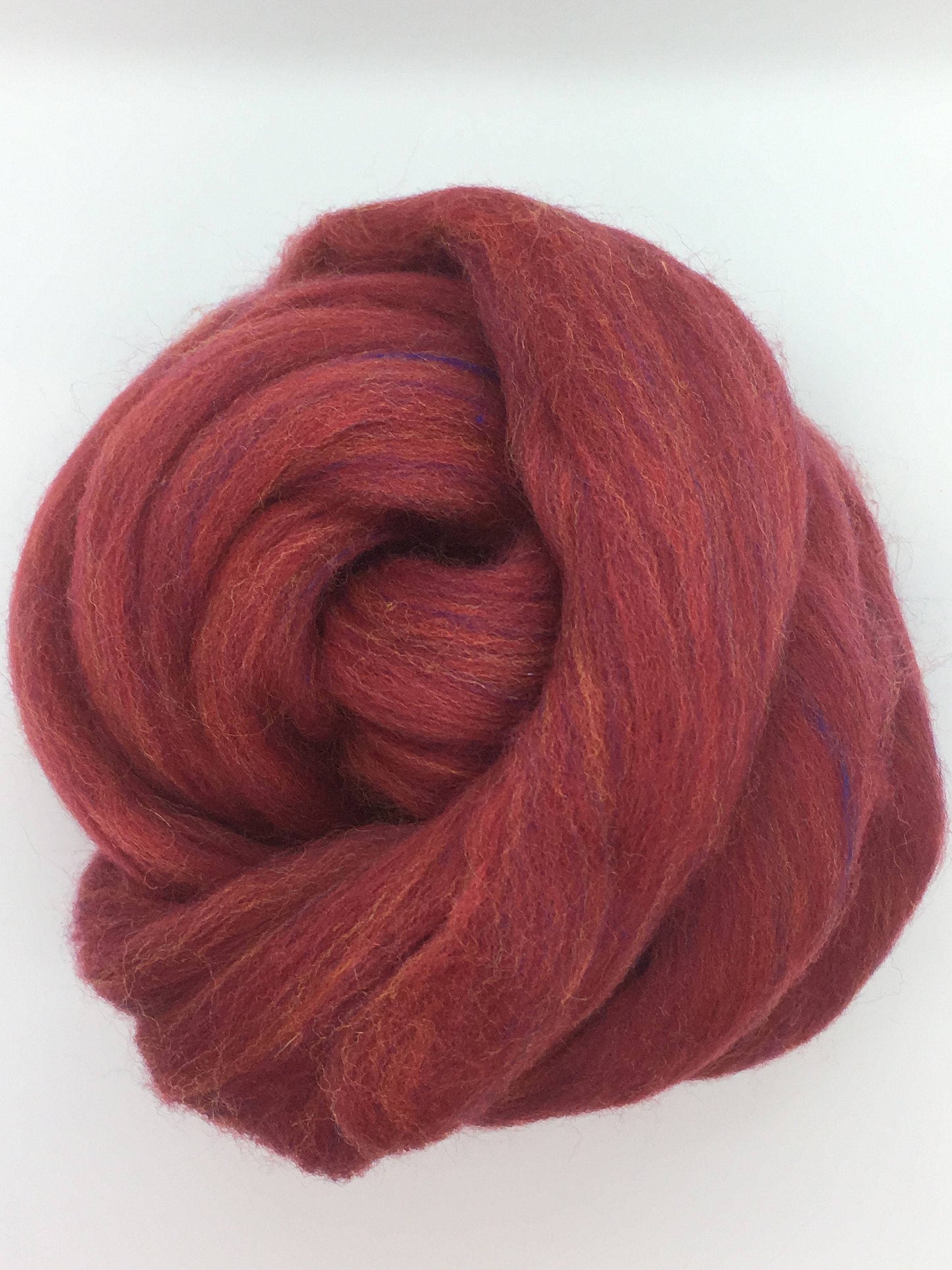 Persian Red Merino Wool Top Roving - Spin into Yarn, Needle Felt wet felt, weave, knit, all Crafts