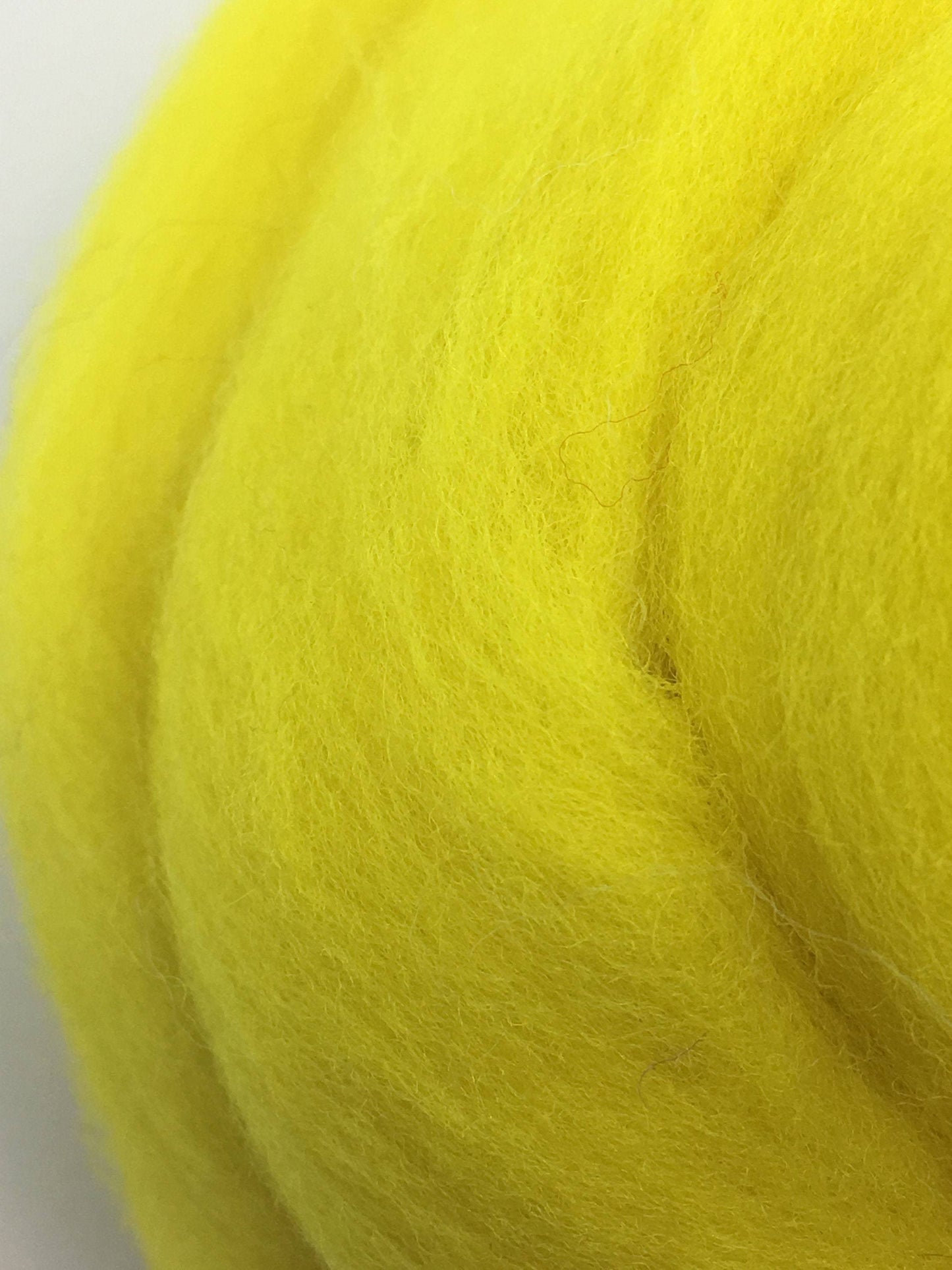 Lemon Yellow Merino Wool Roving
