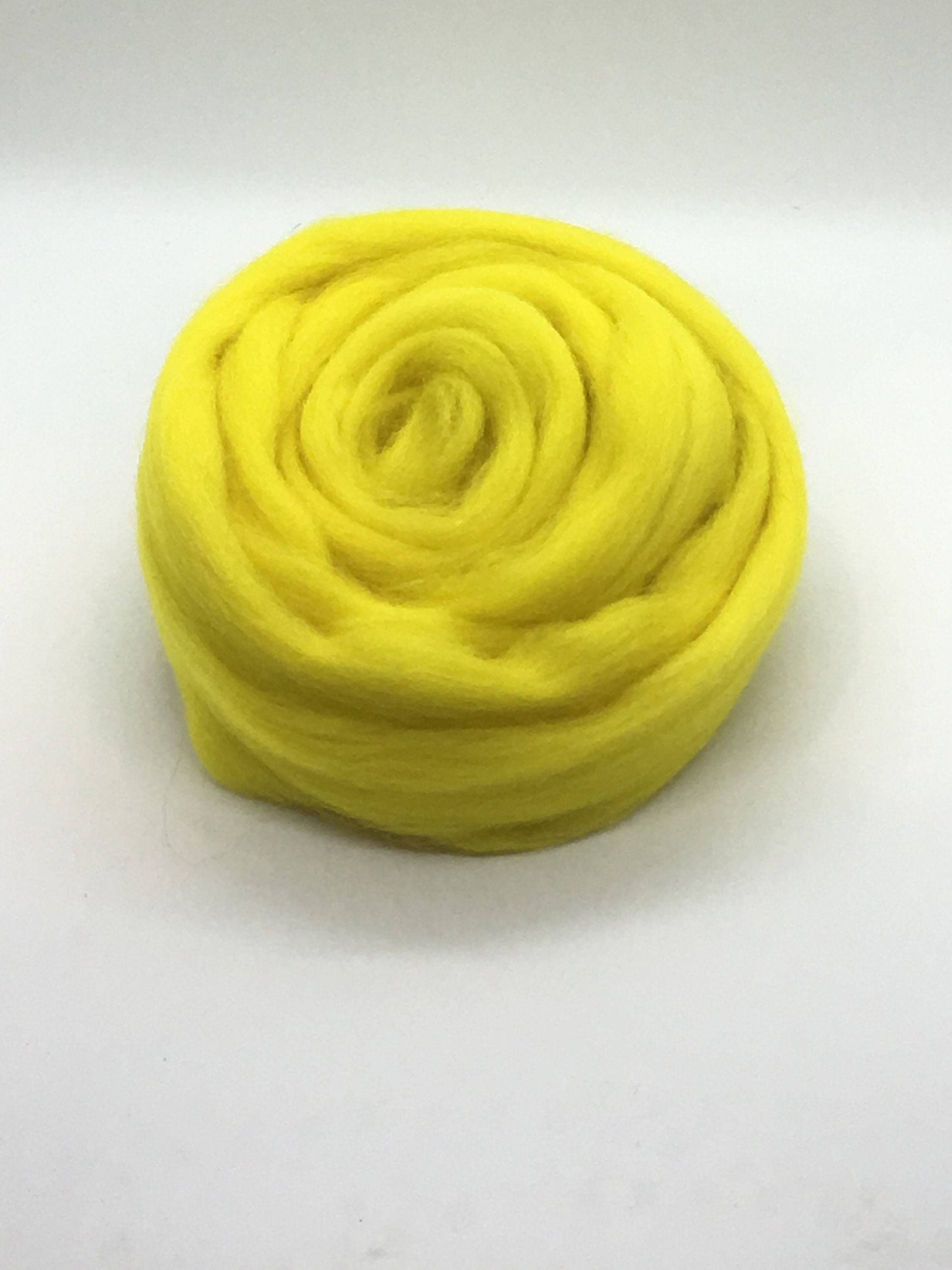 Lemon Yellow Merino Wool Roving