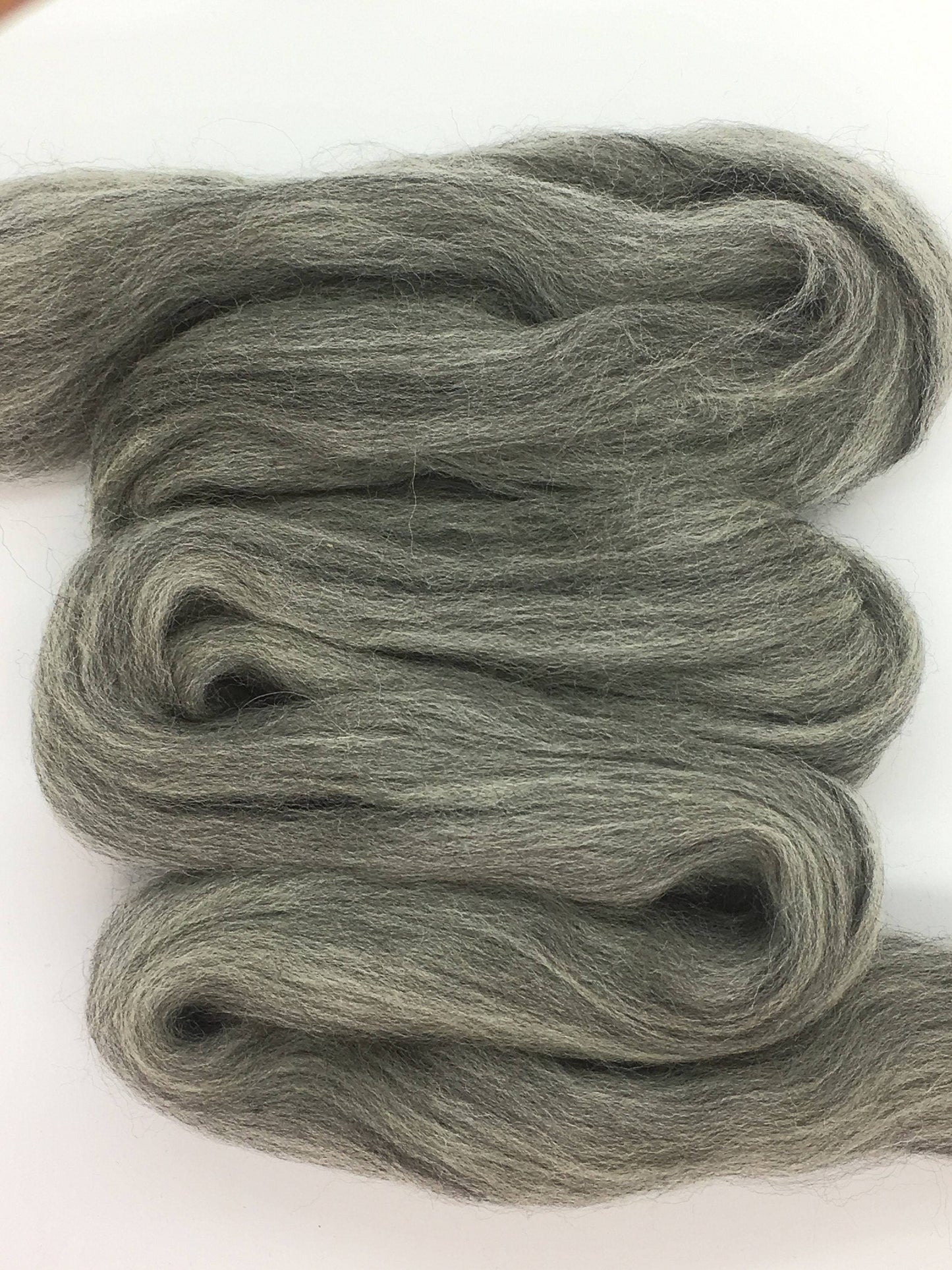 Gray Merino Wool Top Roving Fiber Spinning, Felting, macrime, Crafts -SALE! 1oz, 2oz, 3oz, 4oz, 5oz, 6oz, 7oz, 8 oz and up
