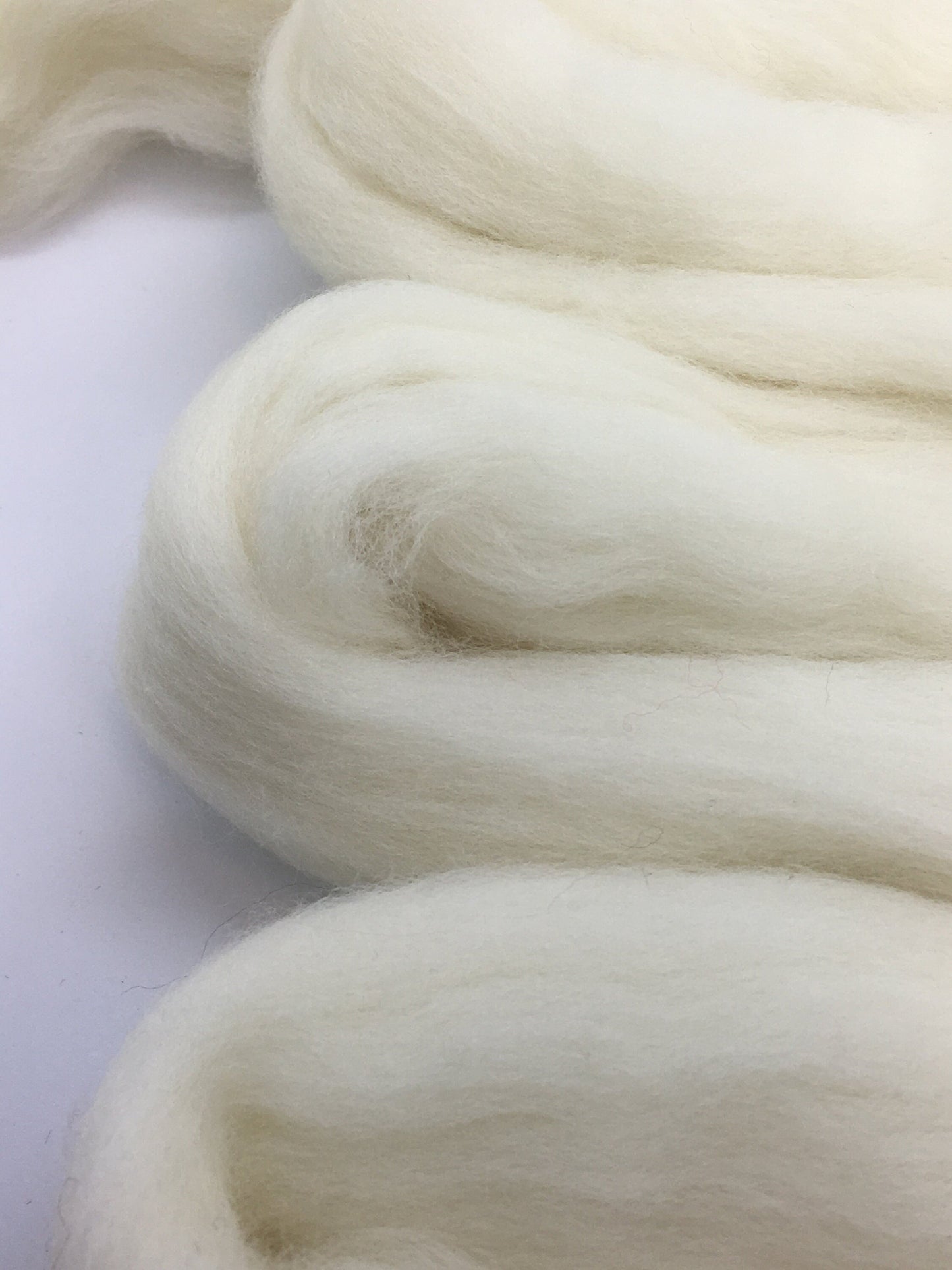 White Wool Top Roving Fiber Spinning, Undyed Wool Roving, Wool For Spinning, Wool For Felting, Wool For Chunky Knit Blanket