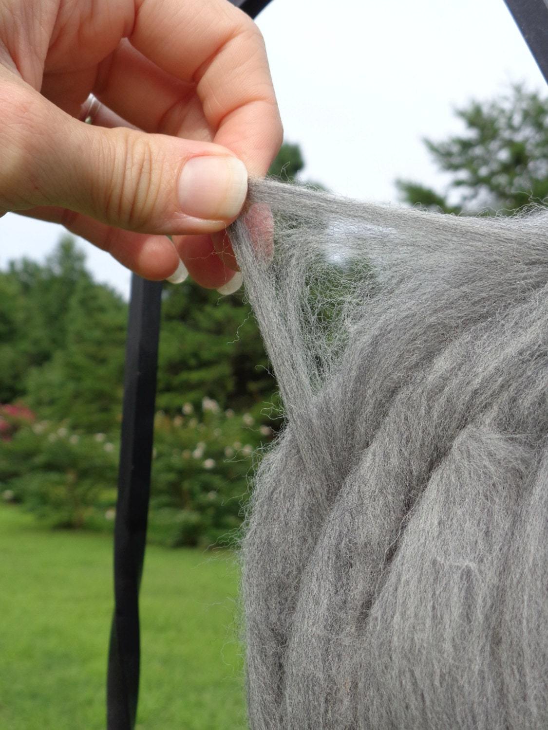 Gray Merino Wool Top Roving Fiber Spinning, Felting, macrime, Crafts -SALE! 1oz, 2oz, 3oz, 4oz, 5oz, 6oz, 7oz, 8 oz and up