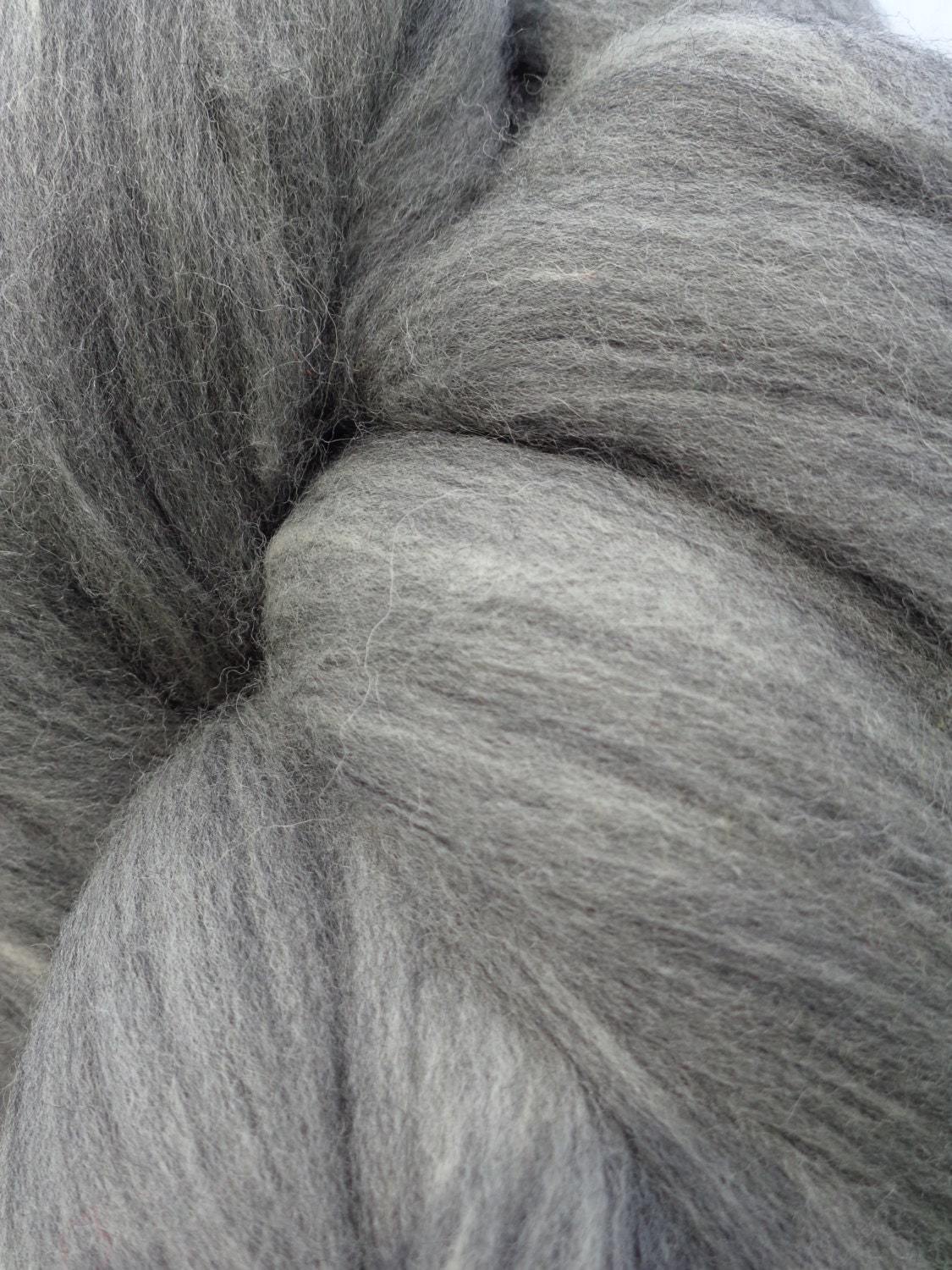 Gray Merino Wool Top Roving Fiber Spinning, Felting, macrime, Crafts -SALE! 1oz, 2oz, 3oz, 4oz, 5oz, 6oz, 7oz, 8 oz and up