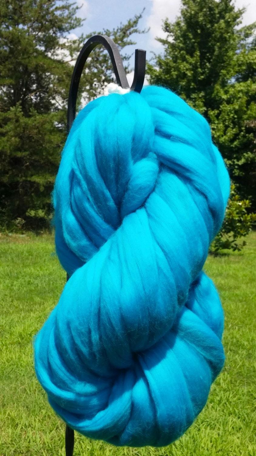 Teal Blue Wool Roving Merino- Spin into Yarn, Needle Felt wet felt, weave, knit, all Crafts, cover soap,tapestry weaving,wool top