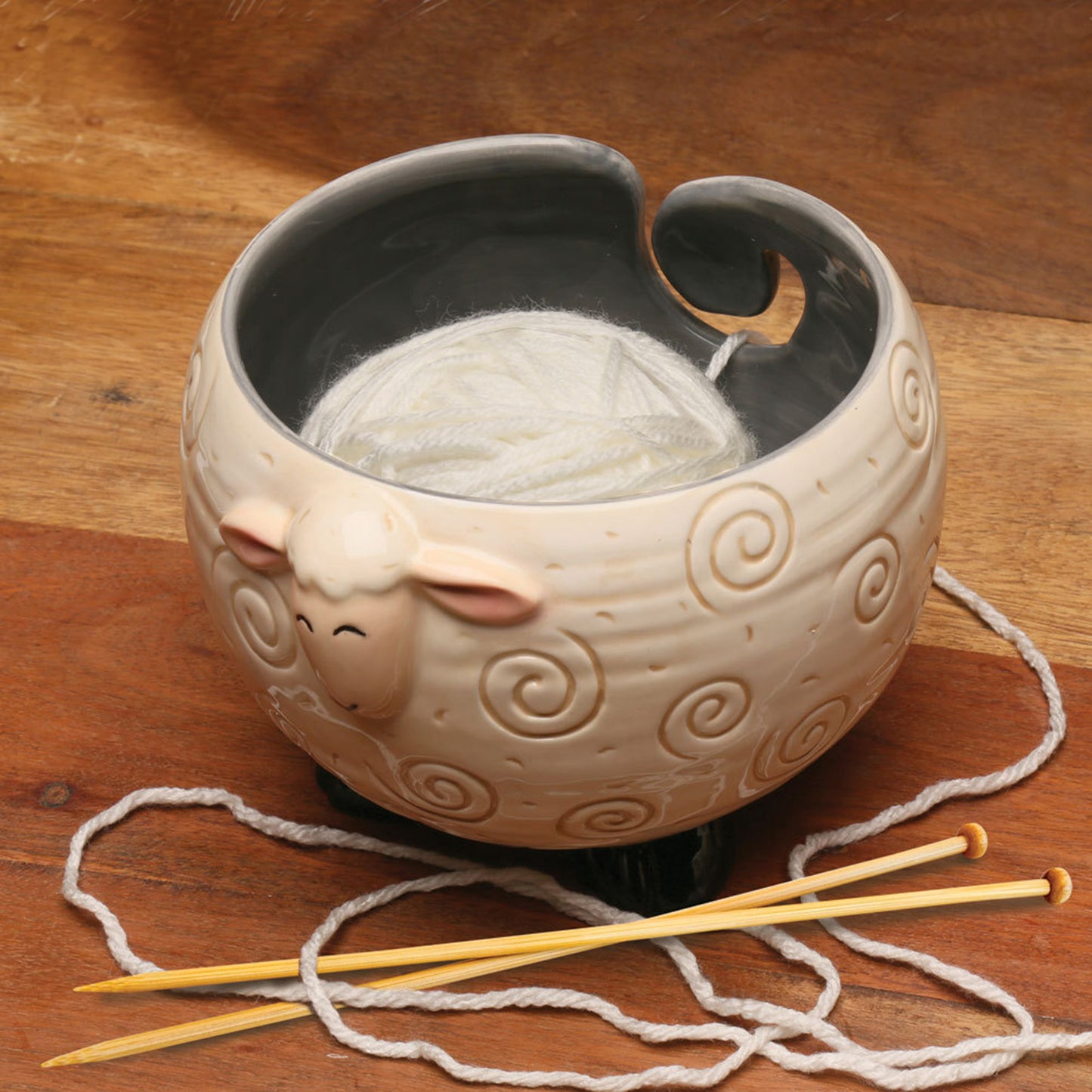 Ceramic Sheep-shaped Wool Storage Bowl, Yarn Bowl