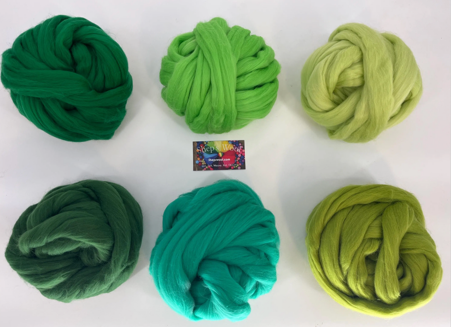 1 LB Green Wool Roving SAMPLER, Wool Fiber, Wool Top, Spinning Wool, Felting Wool, Craft Wool, Wool Roving by the Pound, felting Wool, Fleece