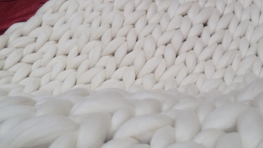 arm knit merino wool blanket throw