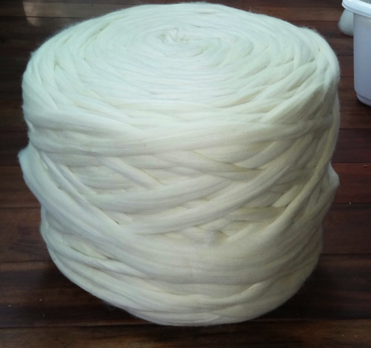 Pure White Wool Roving