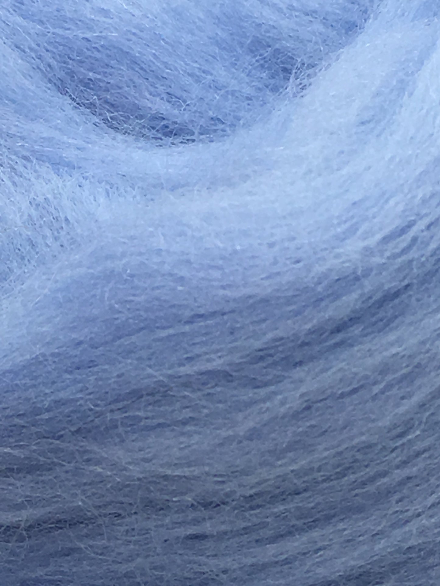 Luxurious Baby Blue Wool Roving