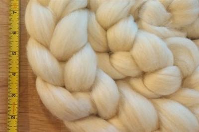 Babies Breath Wool Roving Pretzel Braid