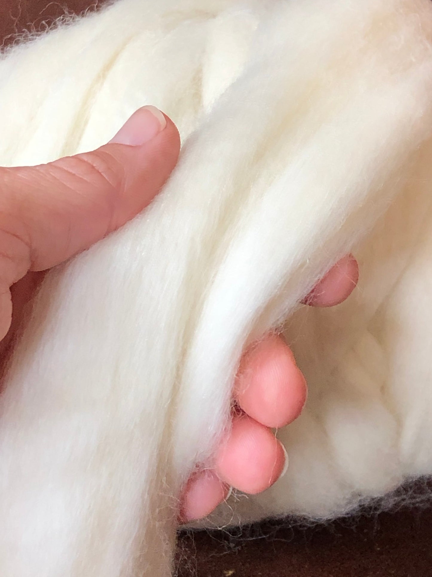 10 lbs Pounds White Wool Top DIY Roving Fiber Spinning, Make Your Own- Felting Crafts Large Chunky (Arm or PVC) Knit Throw Blanket USA -Sale
