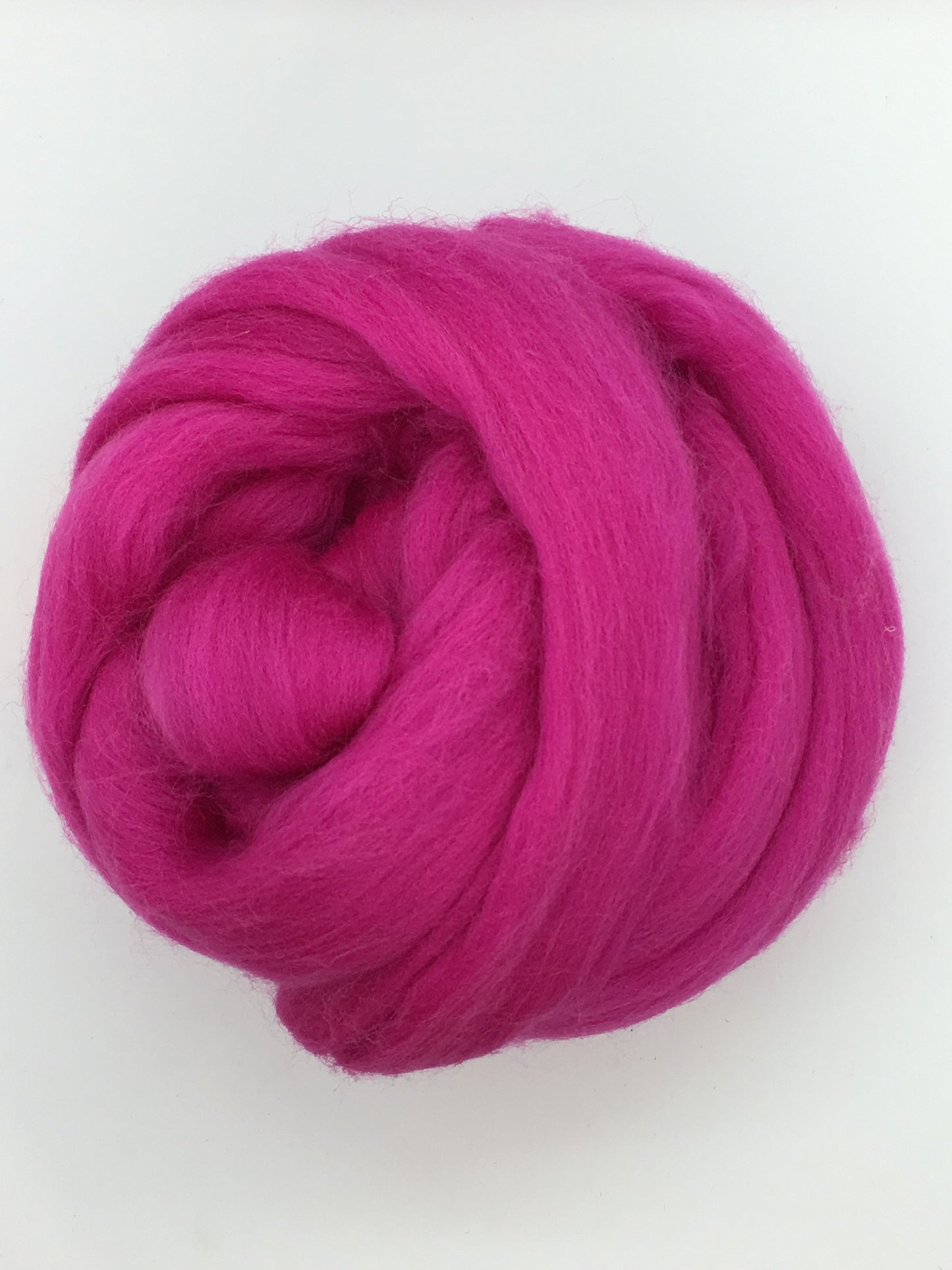 Vibrant Pink Wool Roving