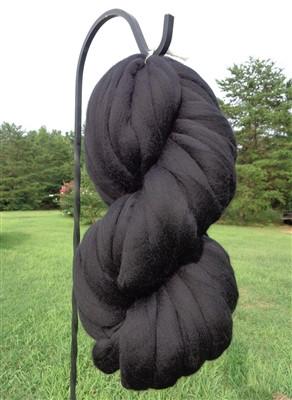 Black Wool Roving, Shep's Wool, Black Felting Wool, Black Spin Roving