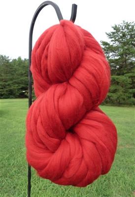 Cayenne Red Wool Top Roving