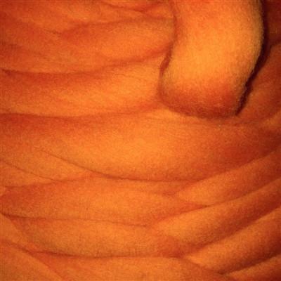 Clementine Orange Merino Wool Roving