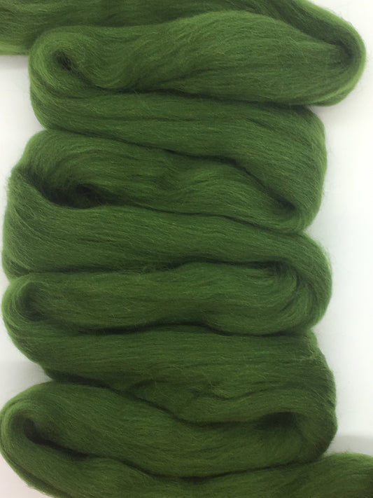 Spruce Hunter Green Merino  Wool Top Roving