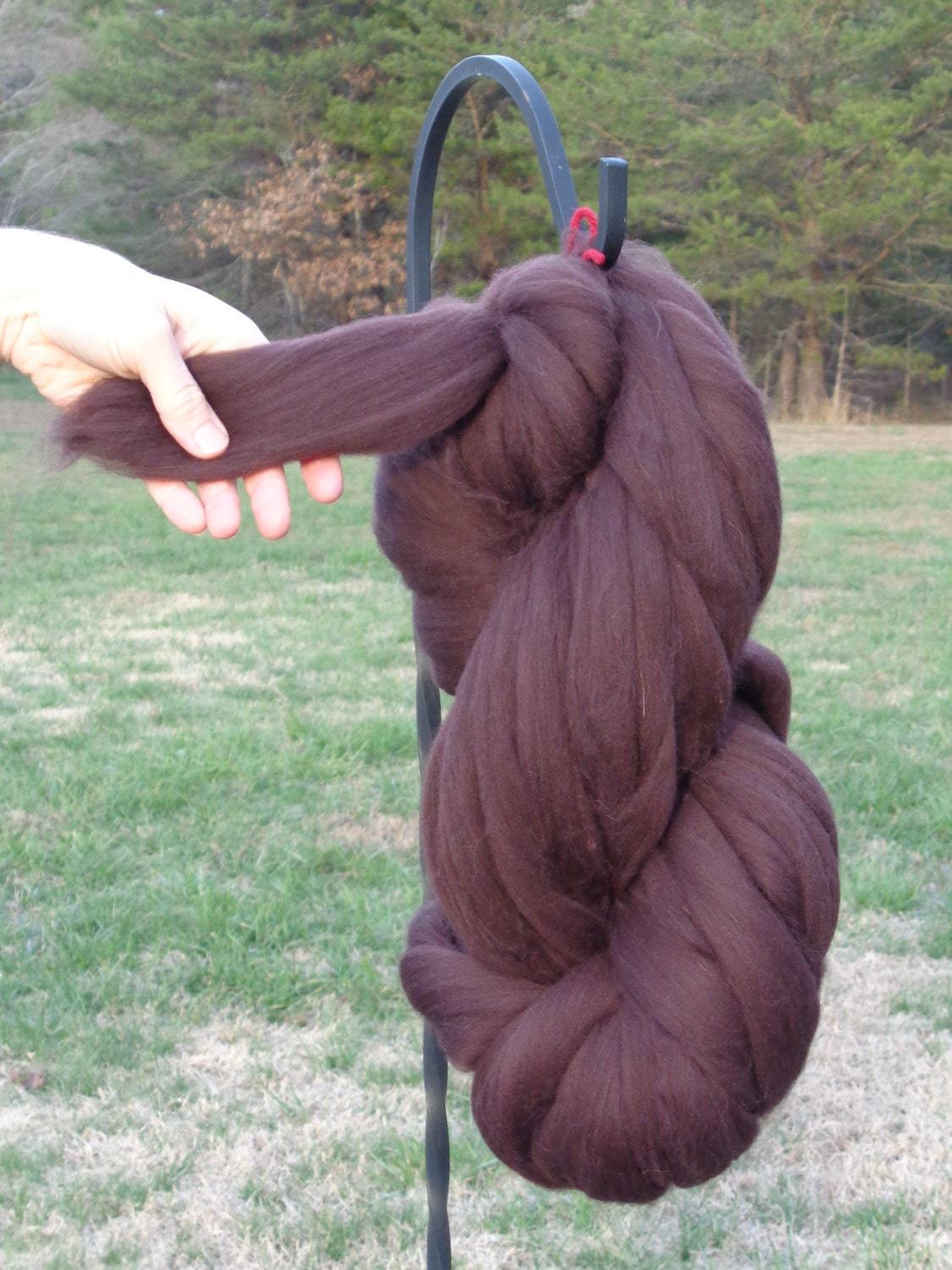 Luxurious Dark Chocolate Merino Wool Roving