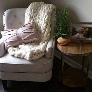 Make Chunky Knit Blanket Wool Roving Top Yarm 8 lbs Pounds White DIY R –  Shep's Wool