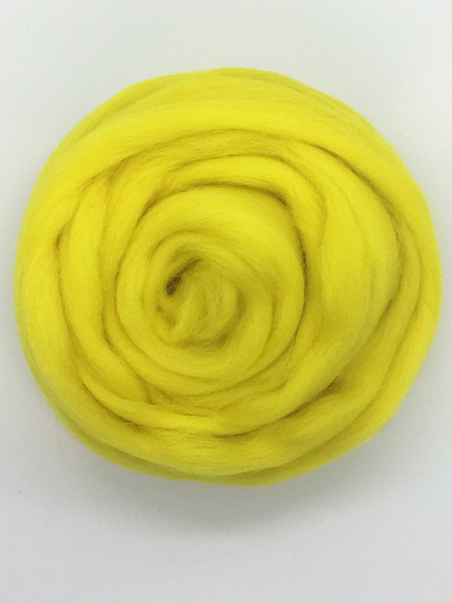 Lemon Yellow Merino Wool Roving