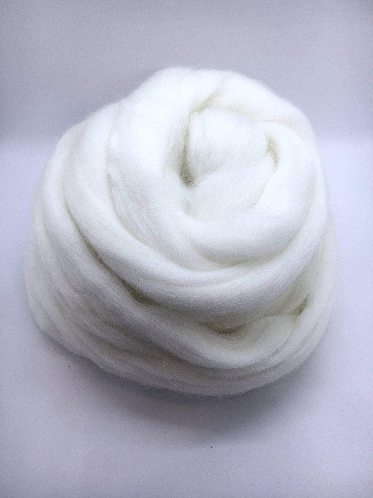 Bright White Merino Wool Top Roving