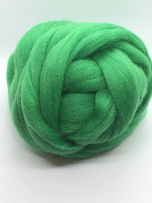 Shamrock Green Wool Roving