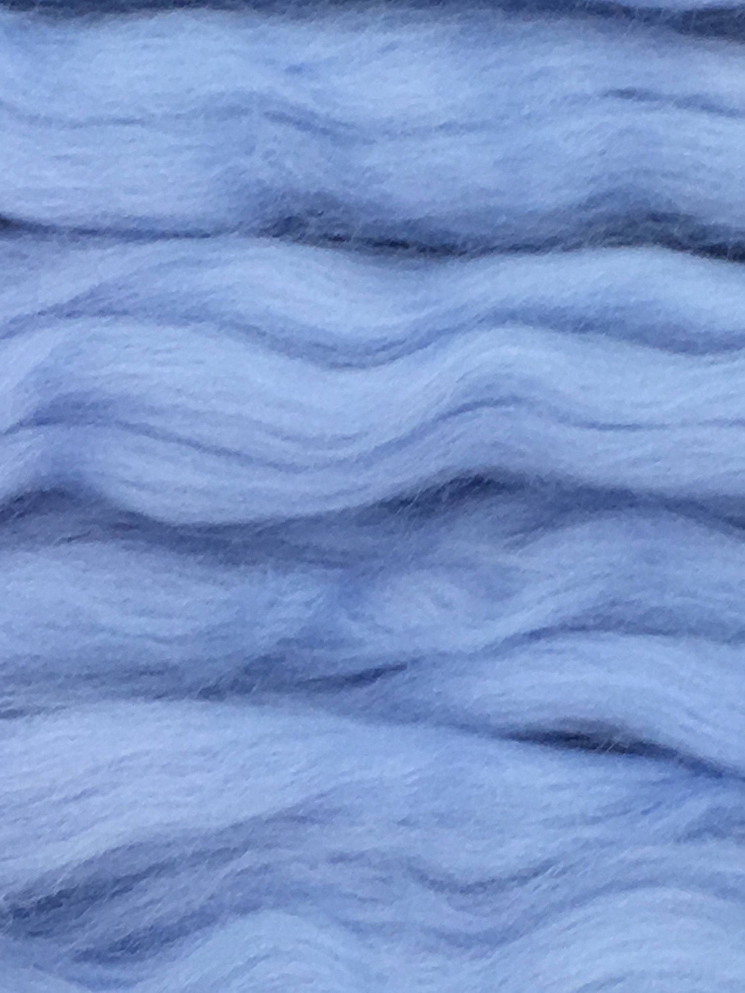 9 oz Blue Wool Roving for Spinning into Yarn and Wet or Needle Felting.