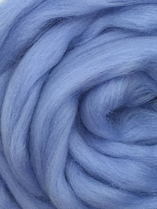 Baby Blue Merino Wool Top Roving