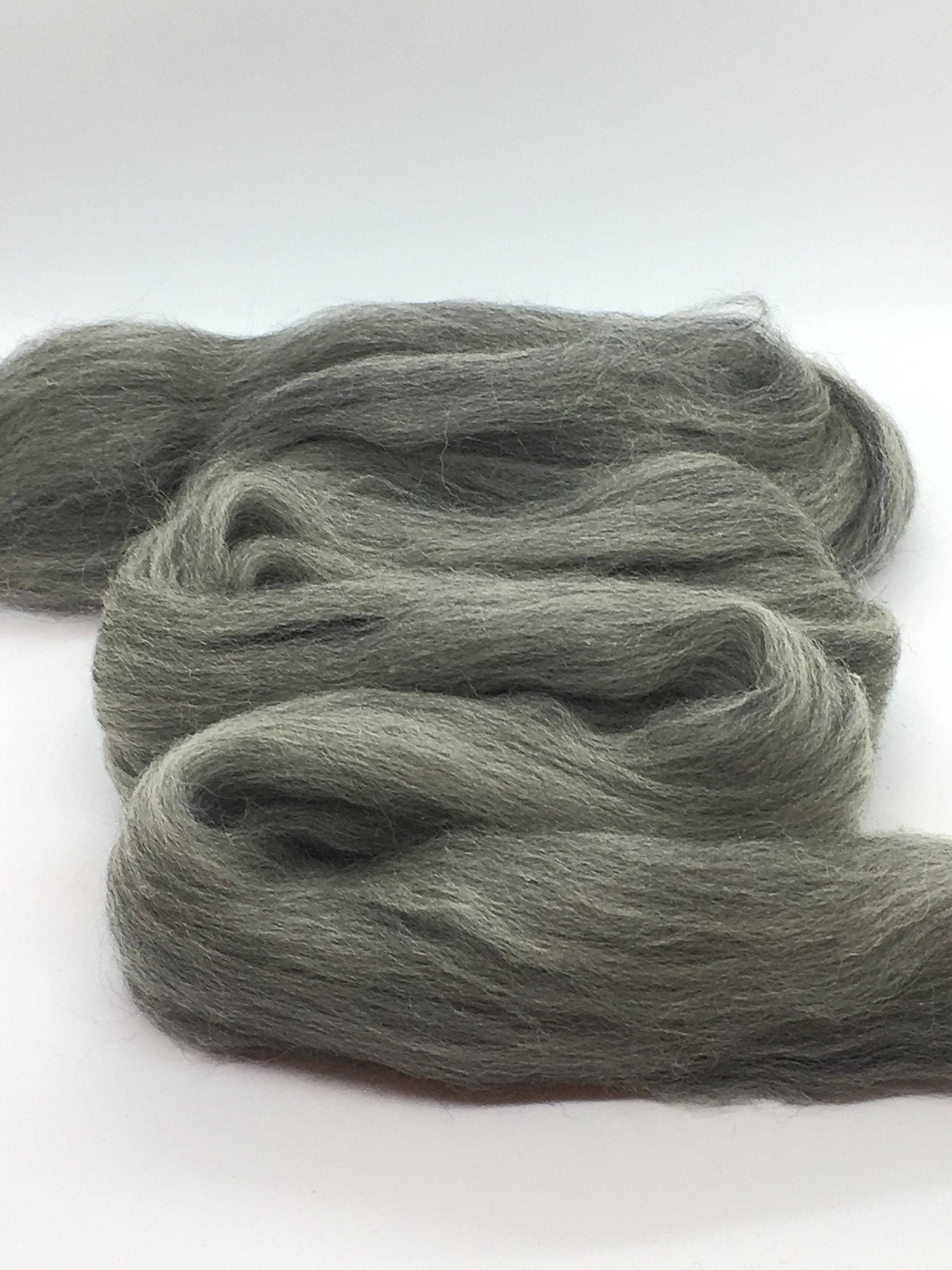 Gray Merino Wool Top Roving