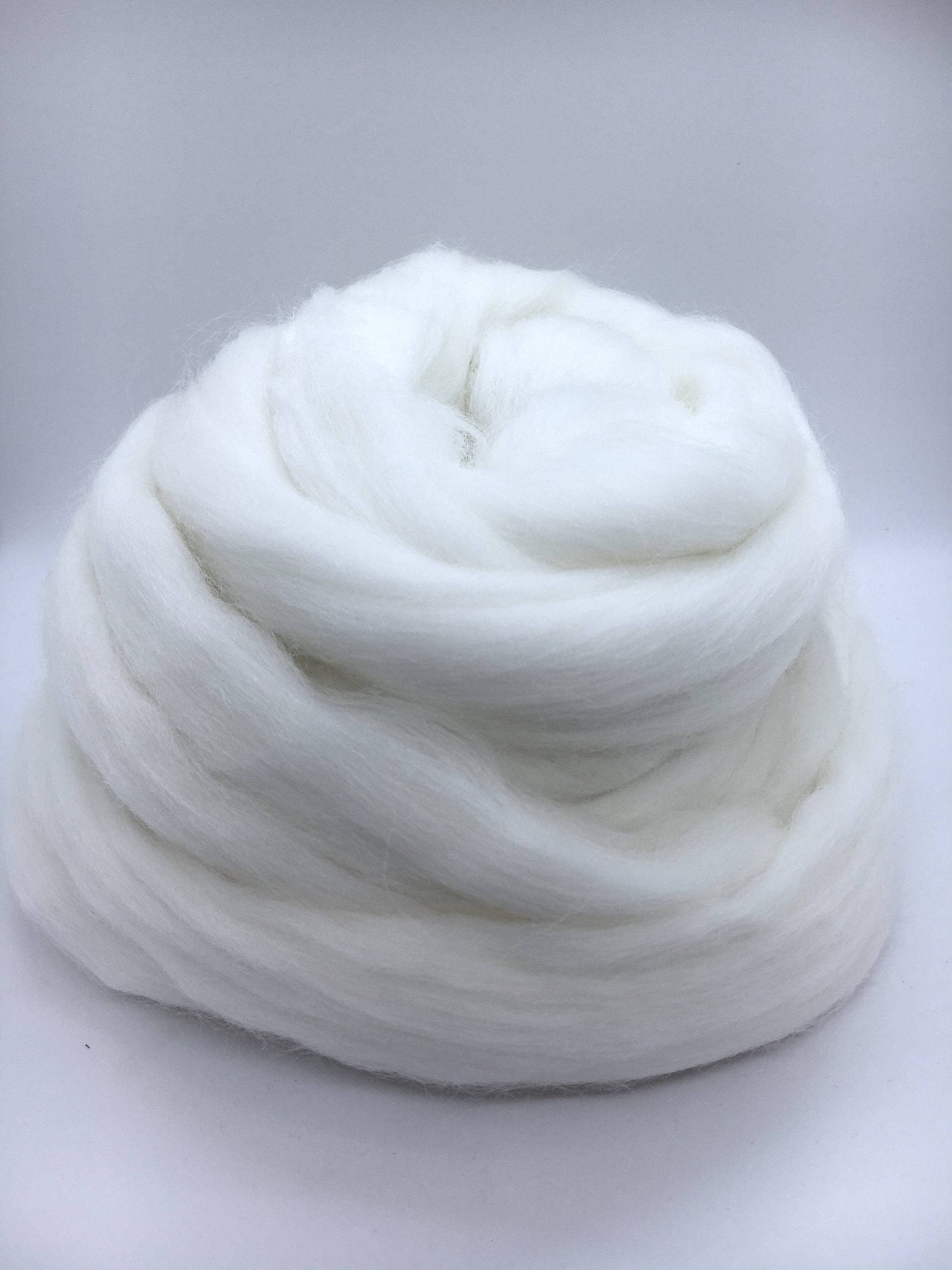 Bright White Merino Wool Top Roving