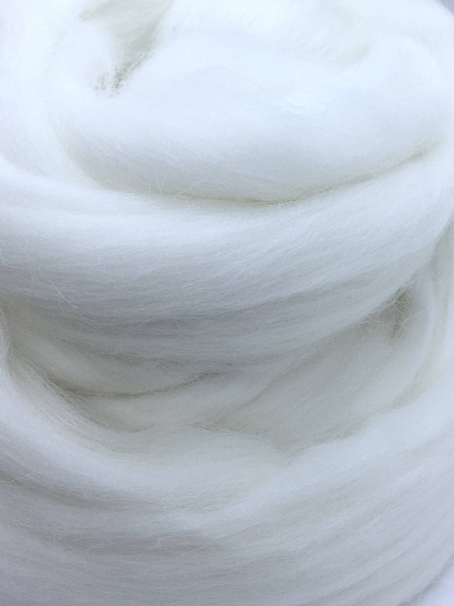 Bright White Merino Wool Top Roving