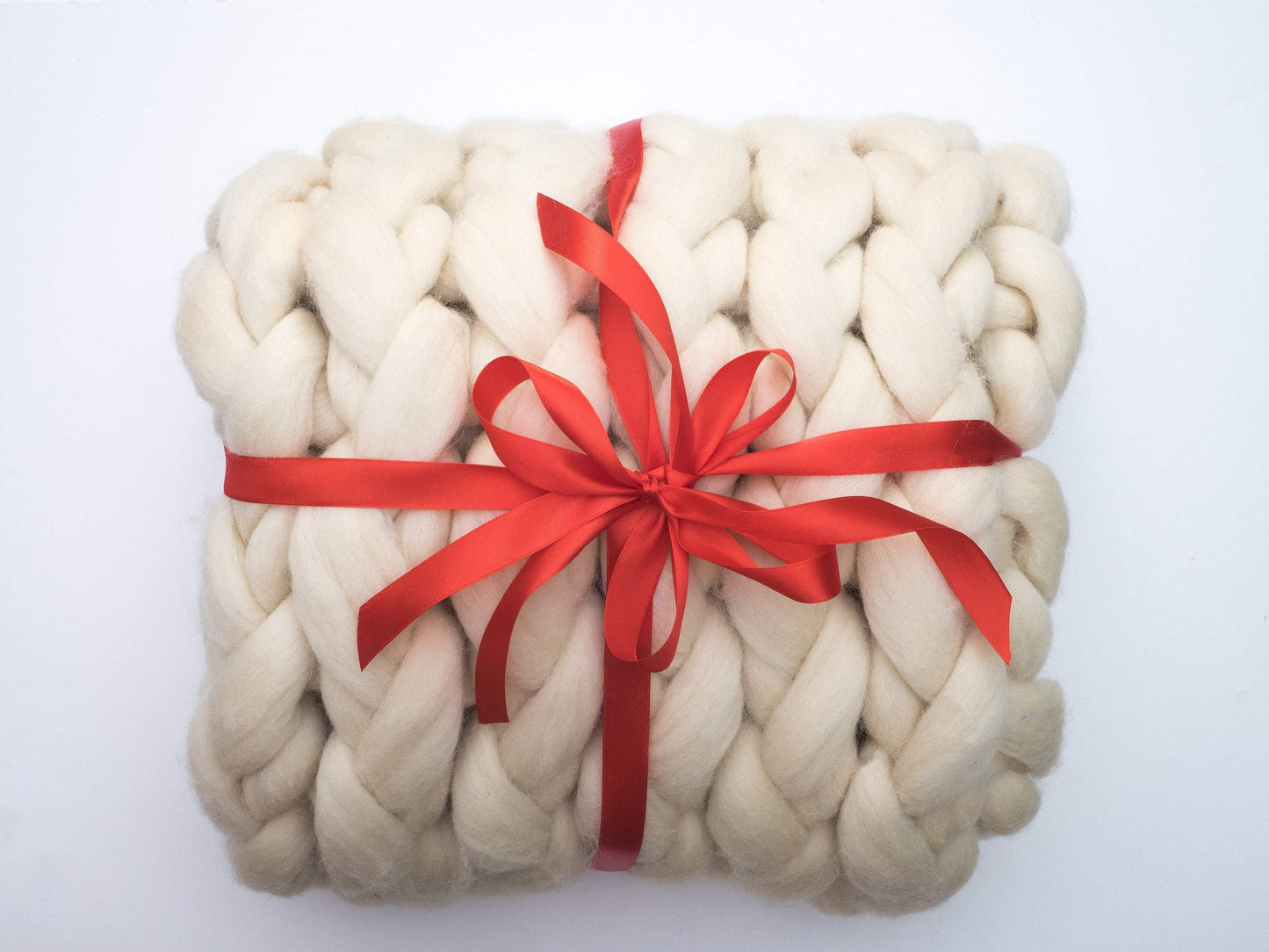 Chunky Knit Blanket Merino Throw Blanket -Super Chunky Knit Merino Wool 40" x 60" Throw Blanket Giant Knit, Bulky Blanket Perfect Gift!