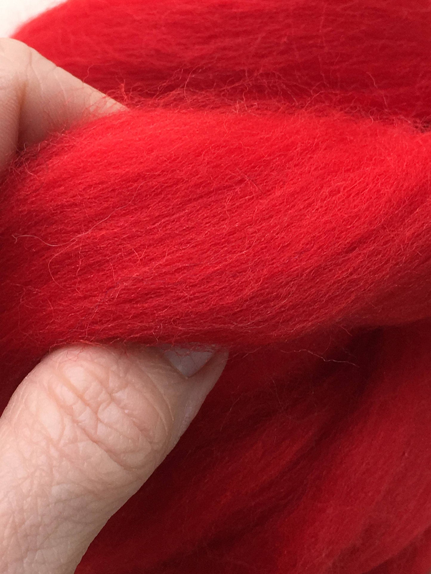 Red Merino Wool Top Roving