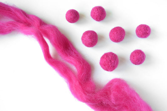 Pink Wool Top Roving