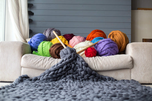 Chunky Yarn, Big Yarn, Chunky Knit Blanket Yarn DIY Arm Knitting Merino Wool Roving Yarn-Make your own Scarf, chunky Throw, Knit a Blanket