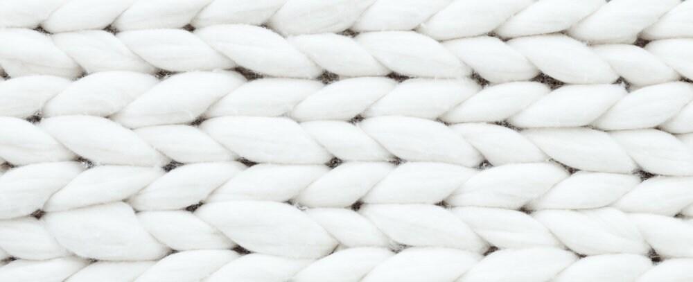 Bright WHITE Chunky Knit Blanket -Super Chunky Knit Merino Wool 40" x 63" Throw Blanket Giant Knit-Cuddly Ultra Soft