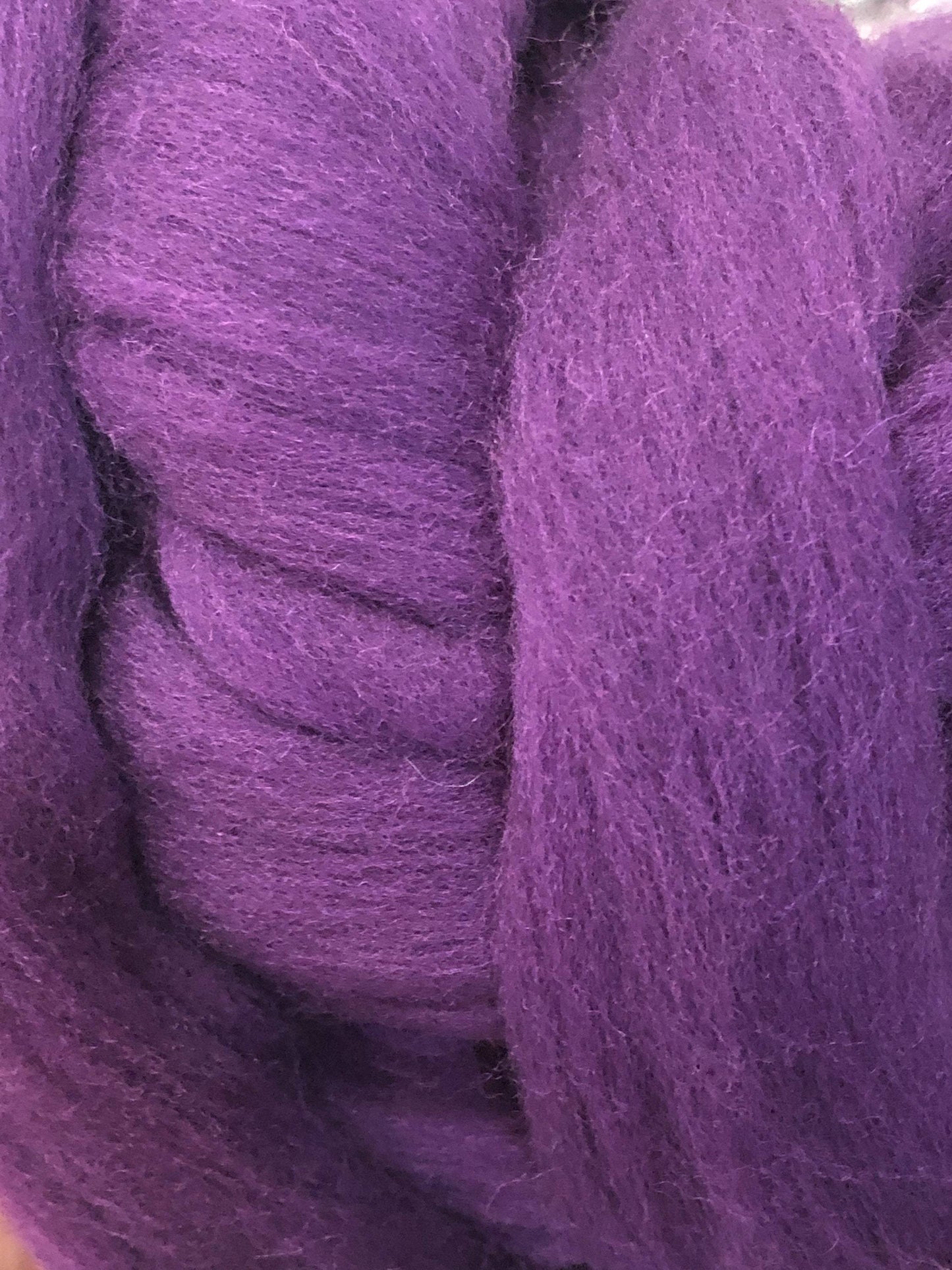 Purple Grape Merino Wool Top Roving