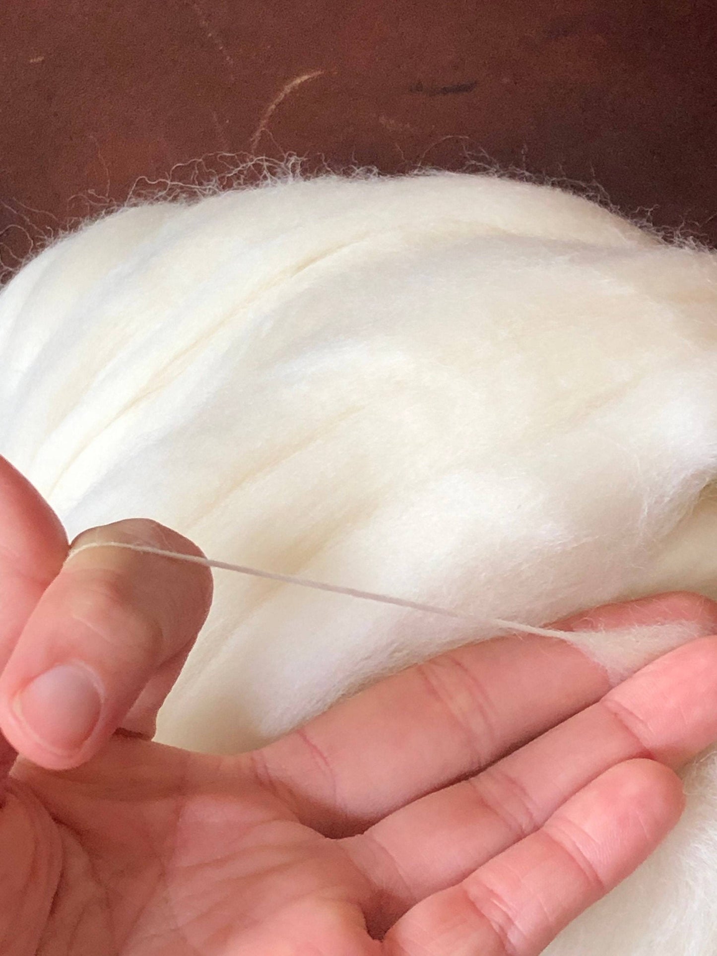 Falkland white wool top 1lb for spinning, dying, crafts, felting, weaving tapestry, knitting etc..Beautiful high quality!