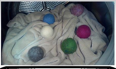 Wool Dryer Balls Rainbow Multi 7 Color Pack Natural Laundry Softener