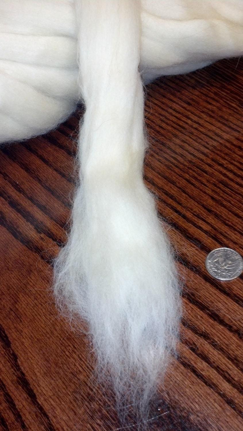 1lb White AND Grey Wool Top Roving