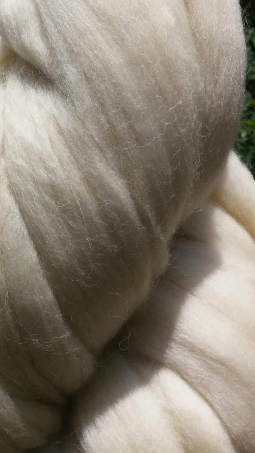 1lb White AND Grey Wool Top Roving
